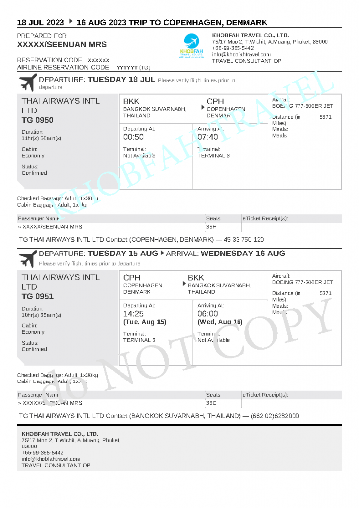 Flight Booking from BKK